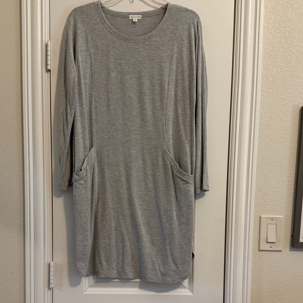 Garnet Hill Light Gray French Terry Dress